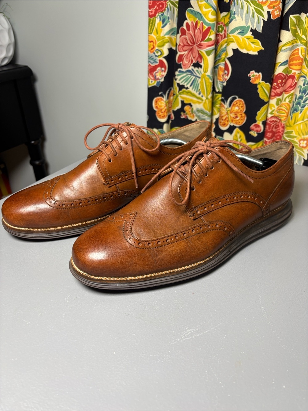 Men's ØriginalGrand Remastered Wingtip Oxfords Woodbury Java Brown 12 - Picture 3 of 7